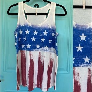 Size medium American flag tank